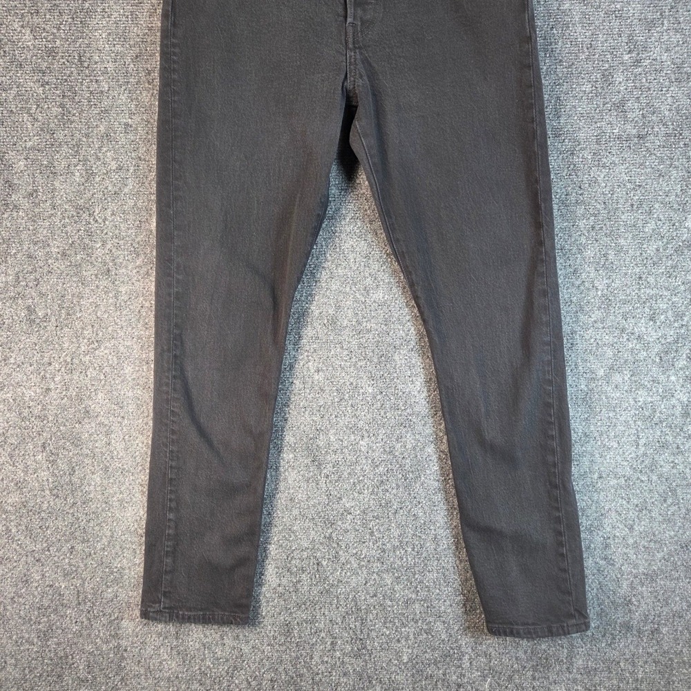 Levi's Premium 501 Big E Black Jeans 28x29 High Rise Button Fly Straight Leg - Picture 3 of 16